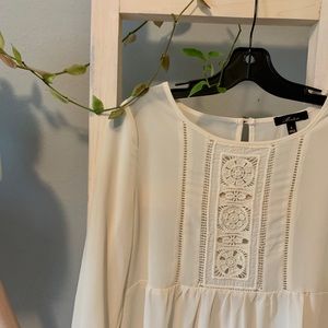 Sheer long sleeve blouse